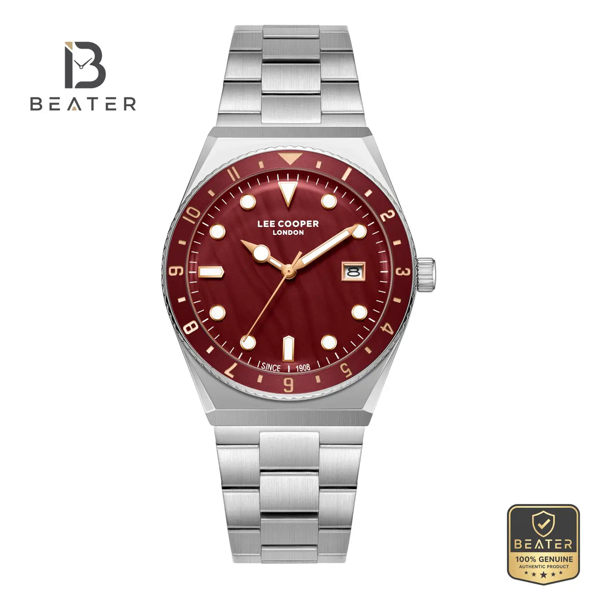 Lee Cooper LC08284.380 Men's Red Metal Strap Watch - Beater Main image