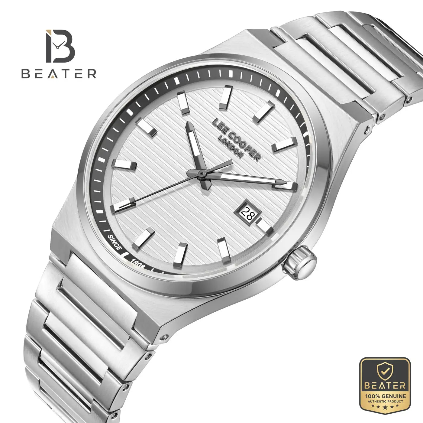 Lee Cooper LC08288.330 Men's Silver Metal Strap Watch Secondary image