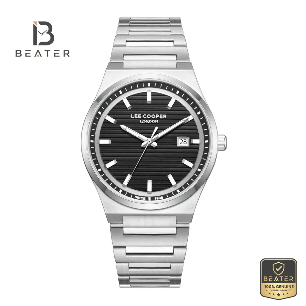 Lee Cooper LC08288.350 Men's Black Metal Bracelet Watch - Beater