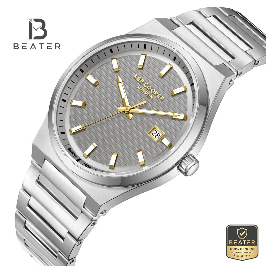 Lee Cooper LC08288.360 Men's Beige Metal Bracelet Watch - View 2 - Beater