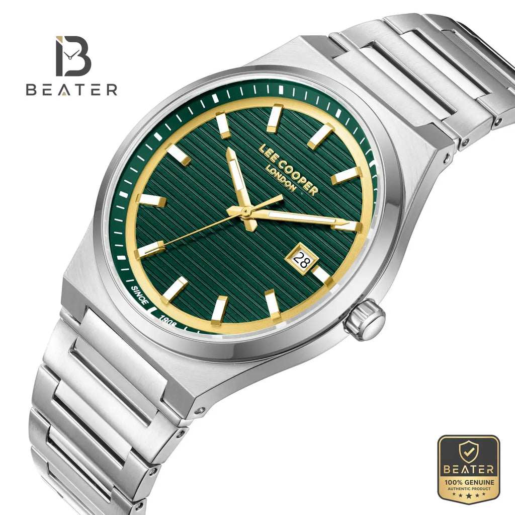 Lee Cooper LC08288.370 Men's Dark Green Metal Bracelet Watch - View 2 - Beater