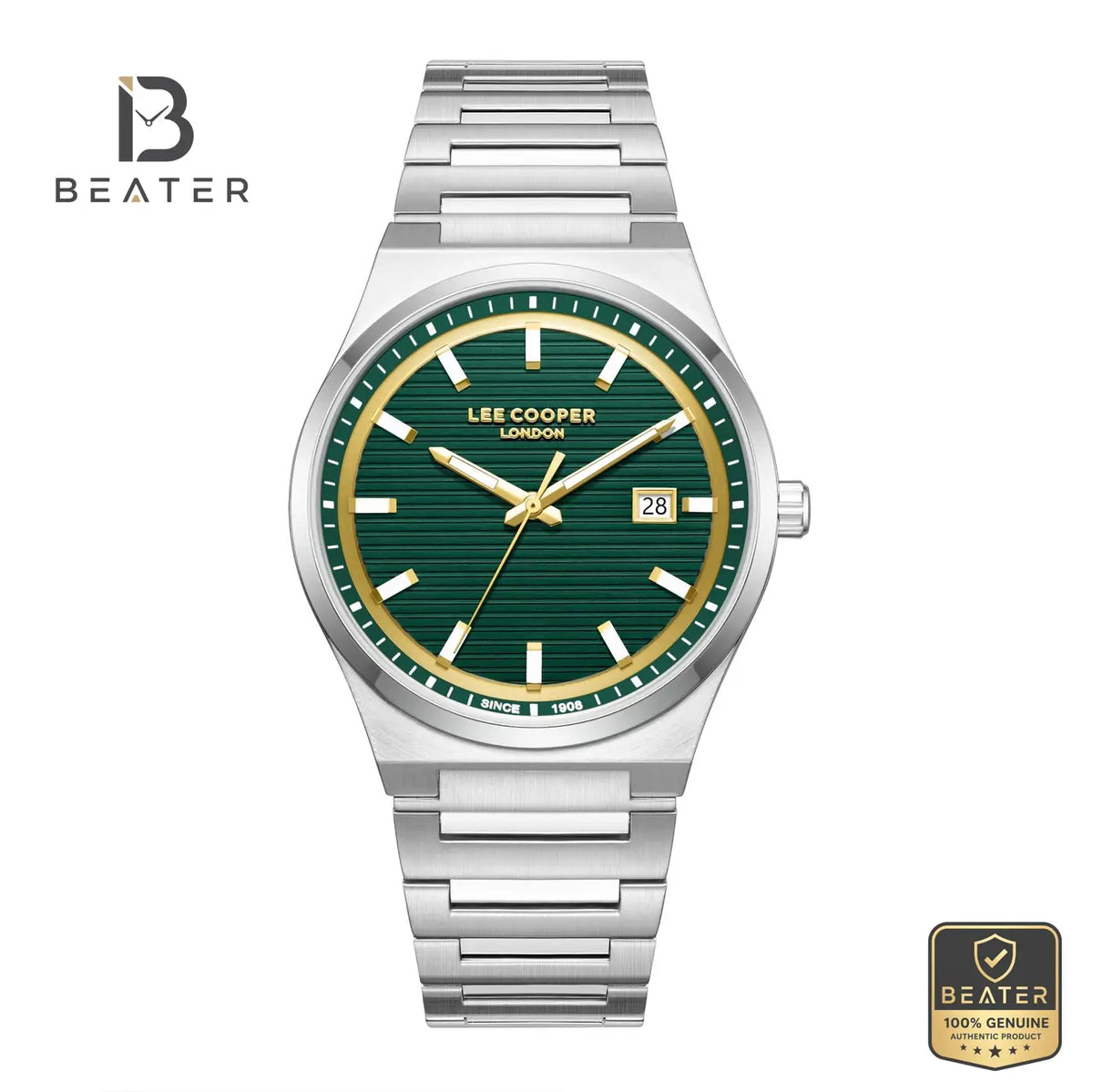 Lee Cooper LC08288.370 Men's Dark Green Metal Bracelet Watch - Beater Main image