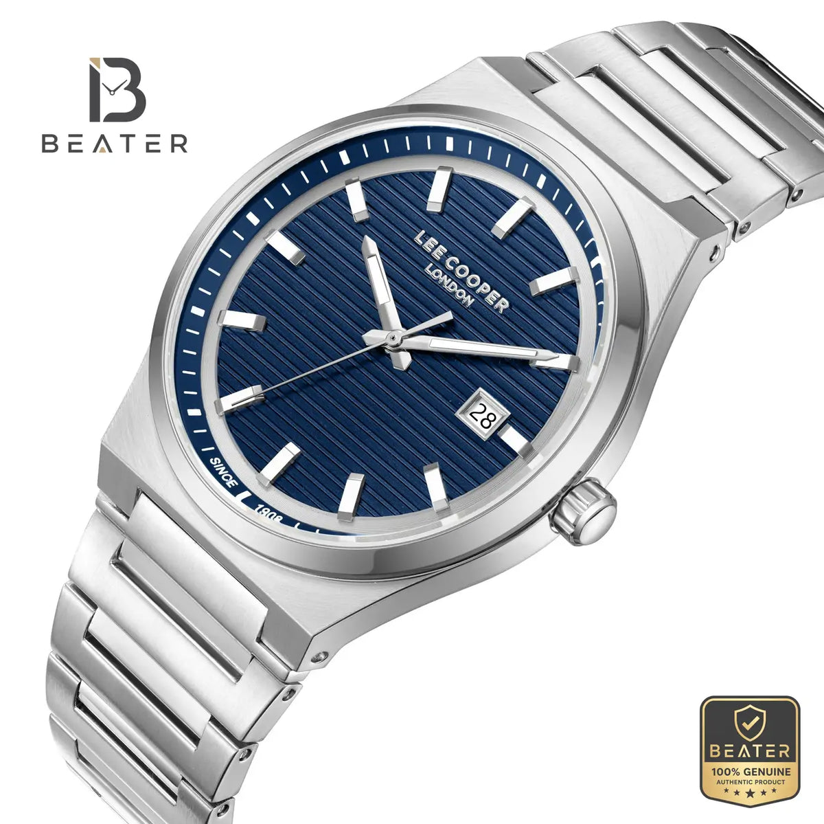 Lee Cooper LC08288.390 Men's Dark Blue Metal Bracelet Watch - View 2 - Beater