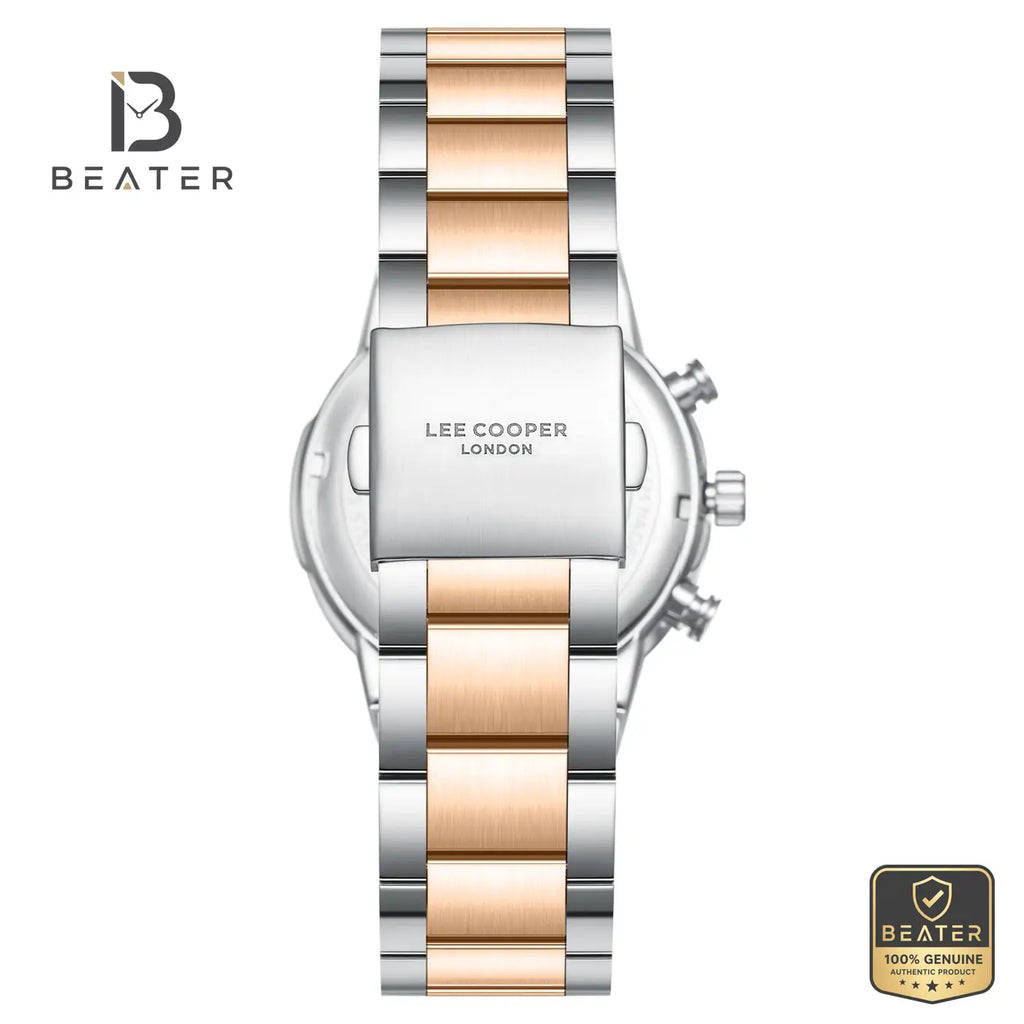Lee Cooper LC08293.560 Men's Beige Metal Strap Watch - View 4 - Beater