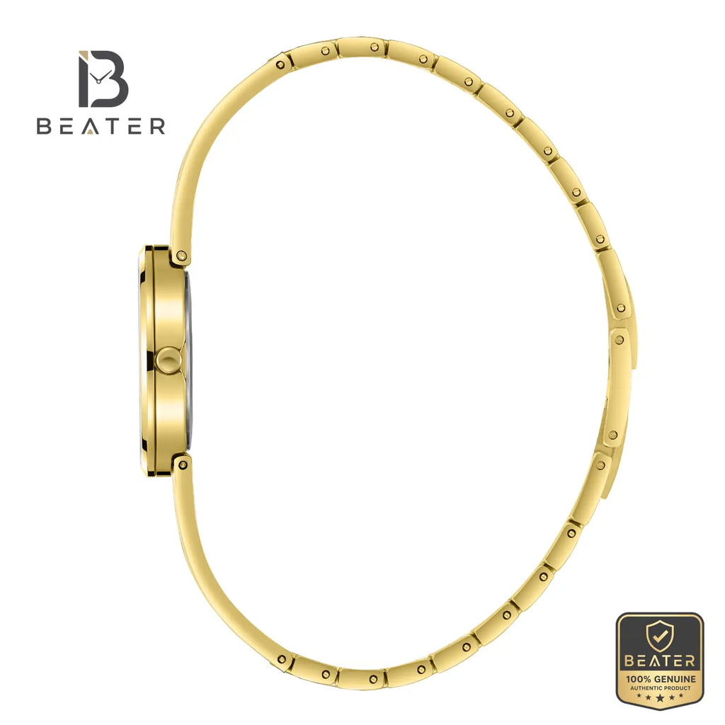 Lee Cooper LC08308.110 Women's Gold Metal Bracelet Watch - View 3 - Beater
