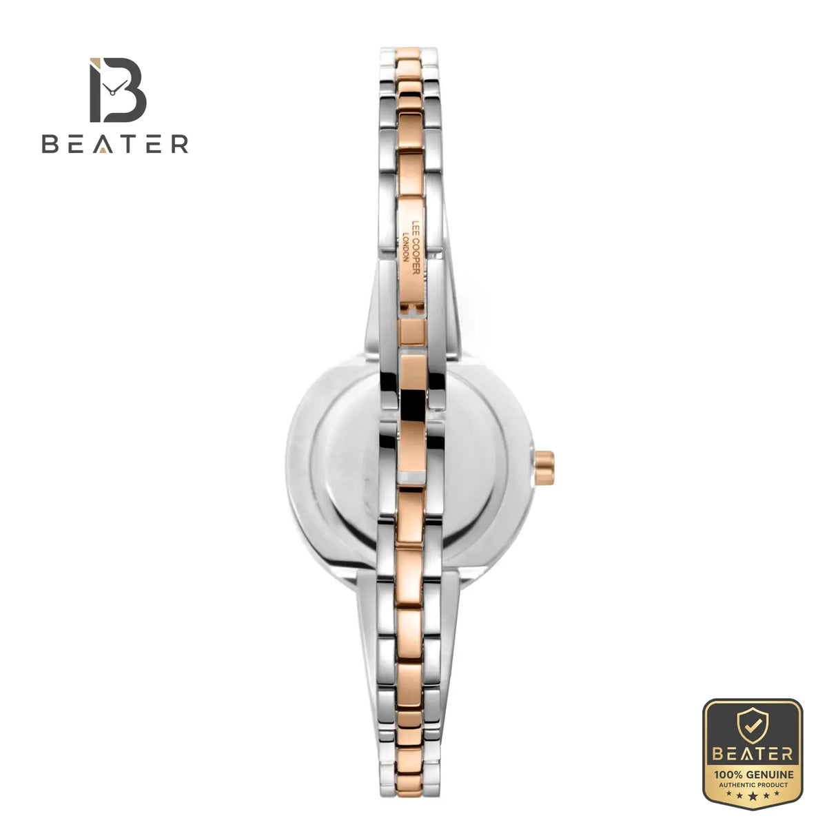 Lee Cooper LC08308.530 Women's Silver Rose Gold Metal Bracelet Watch - View 4 - Beater