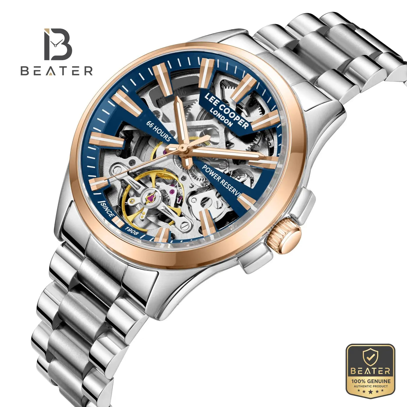 Lee Cooper LC08311.590 Men's Dark Blue Metal Strap Watch Secondary image