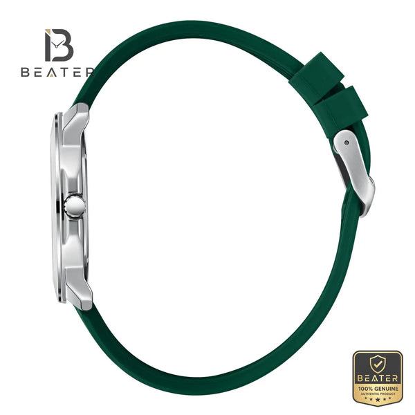 Lee Cooper LC08312.375 Men's Dark Green Silicone Strap Watch - View 3 - Beater