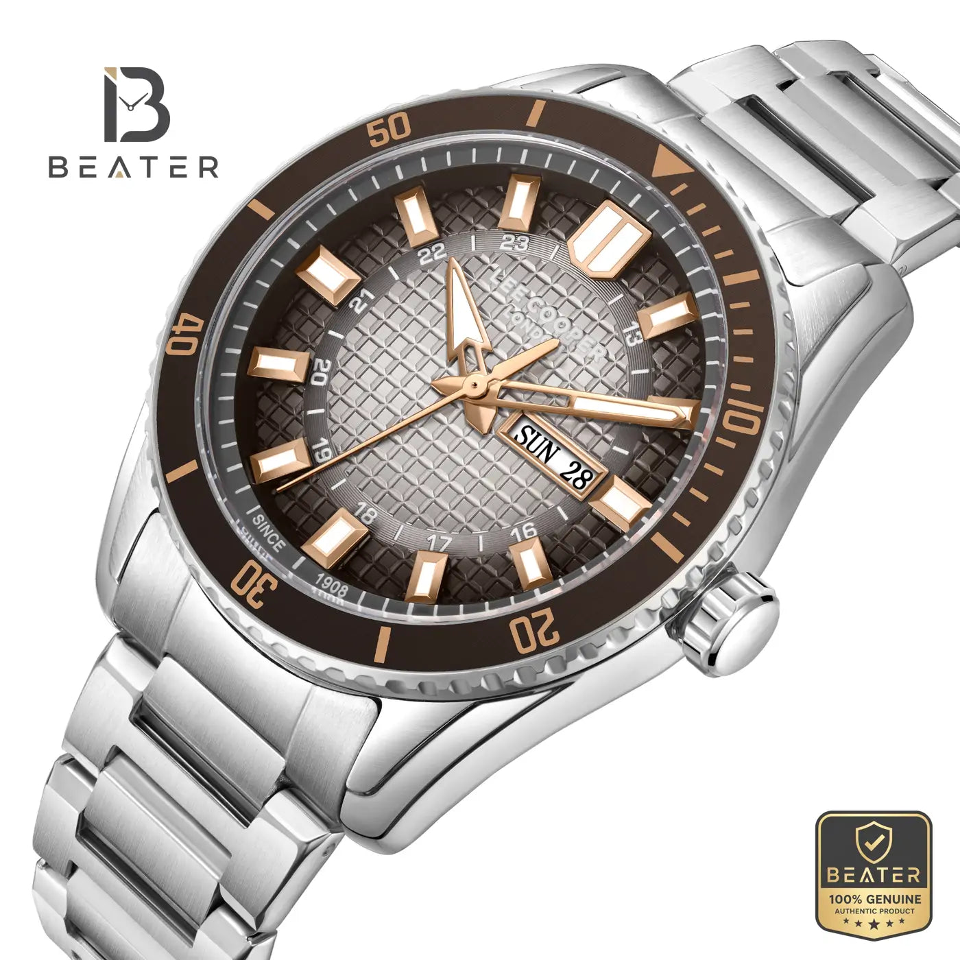 Lee Cooper LC08314.360 Men's Beige Metal Bracelet Watch Secondary image