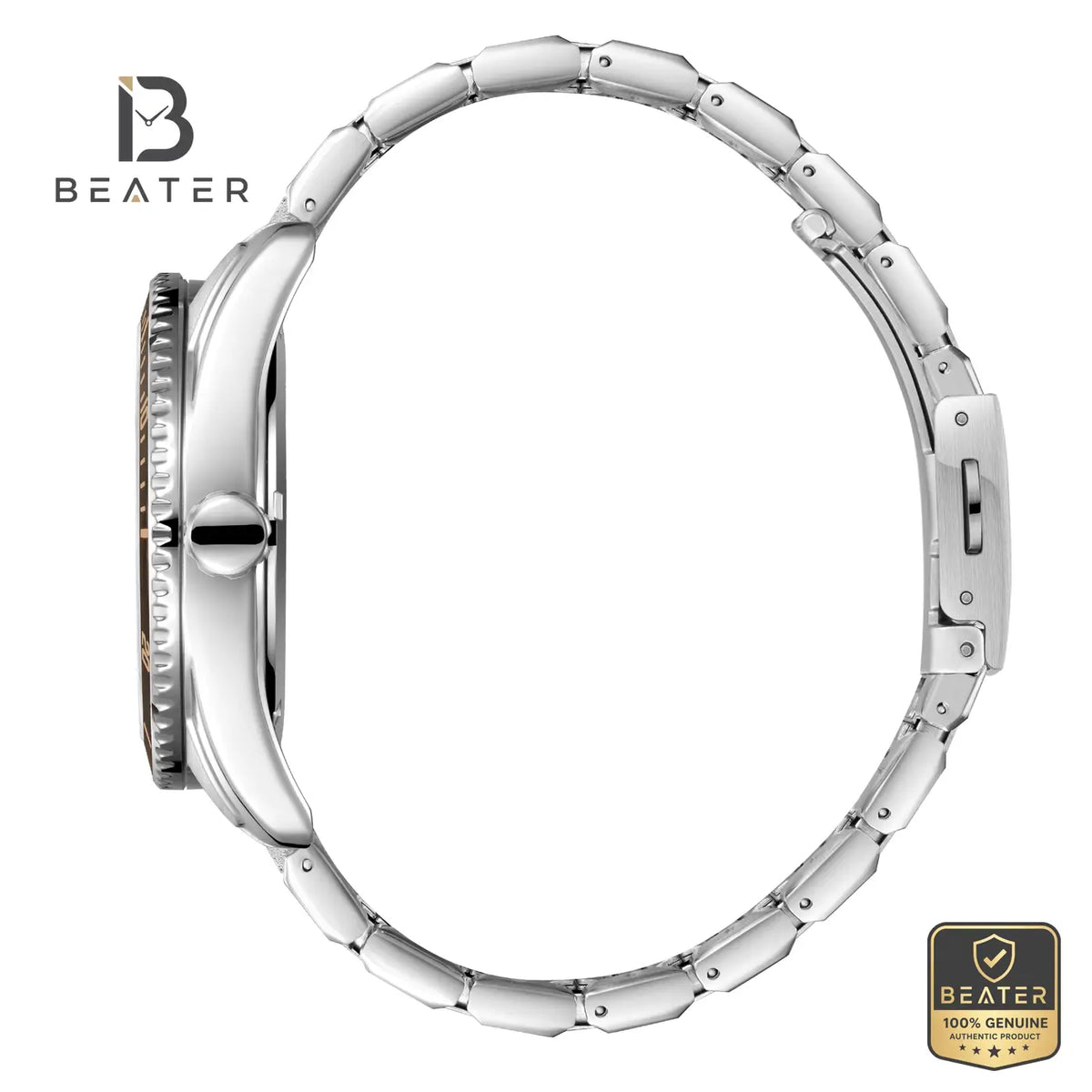 Lee Cooper LC08314.360 Men's Beige Metal Bracelet Watch - View 3 - Beater
