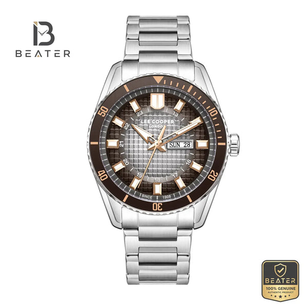 Lee Cooper LC08314.360 Men's Beige Metal Bracelet Watch - Beater
