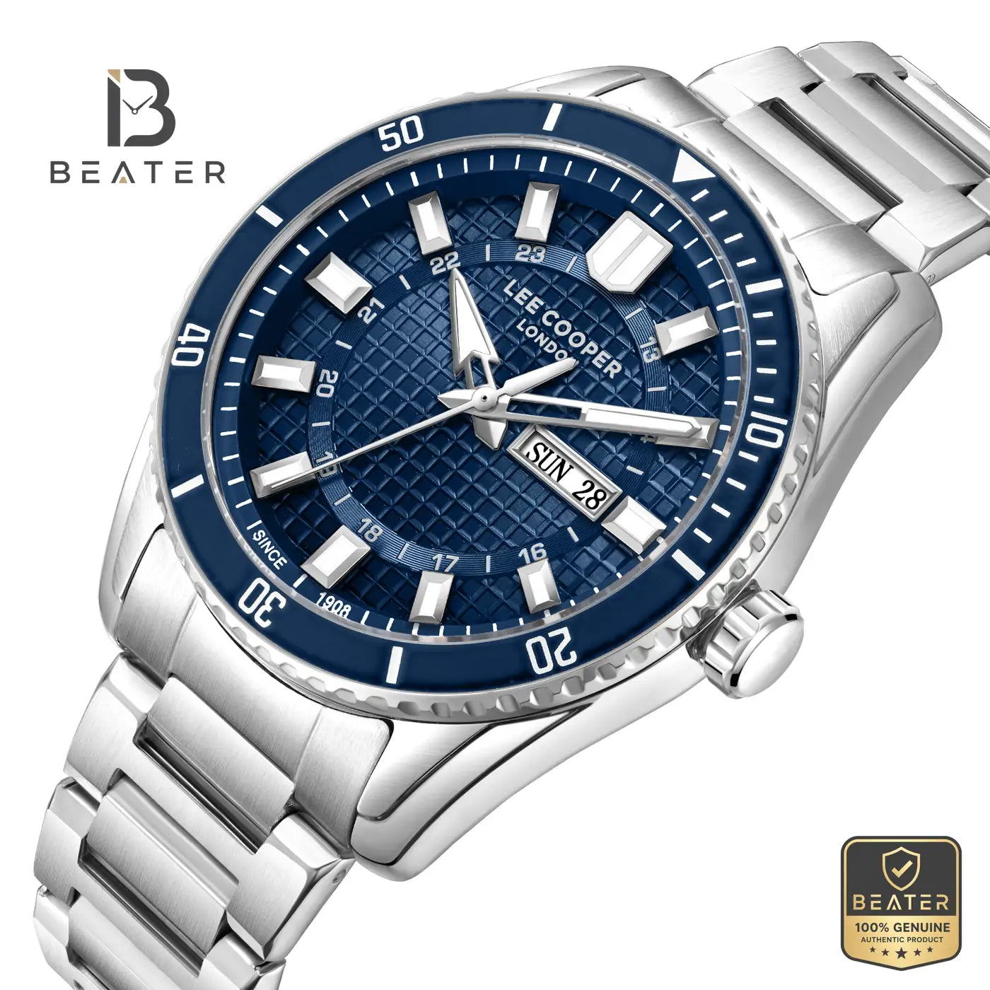 Lee Cooper LC08314.390 Men's Dark Blue Metal Bracelet Watch Secondary image
