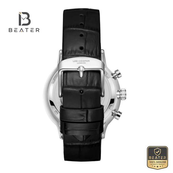 Lee Cooper LC08333.351 Men's Black Leather Strap Watch - View 4 - Beater
