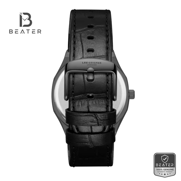 Lee Cooper LC08336.061 Men's Grey Leather Strap Watch - View 4 - Beater