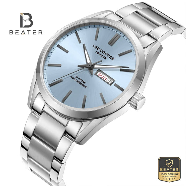 Lee Cooper LC08340.300 Men's Blue Metal Strap Watch - View 2 - Beater