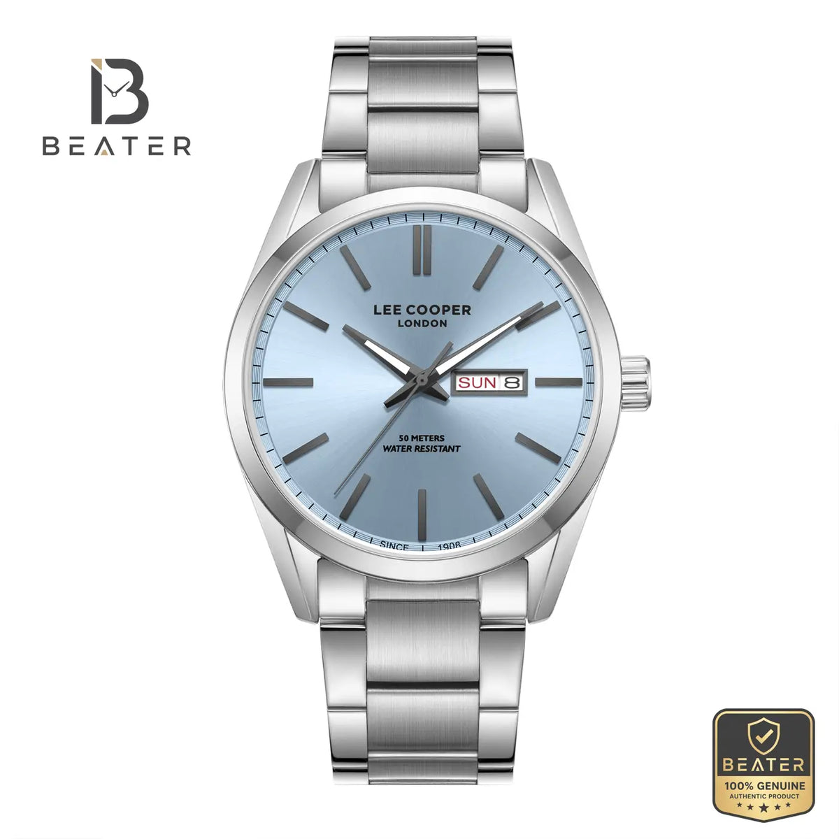 Lee Cooper LC08340.300 Men's Blue Metal Strap Watch - Beater