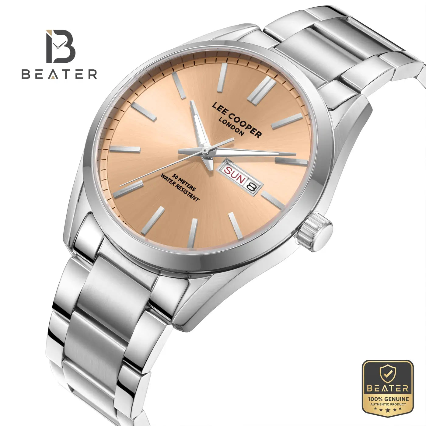 Lee Cooper LC08340.301 Men's Rose Gold Metal Strap Watch Secondary image