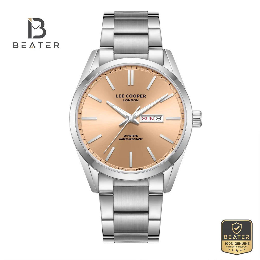Lee Cooper LC08340.301 Men's Rose Gold Metal Strap Watch - Beater