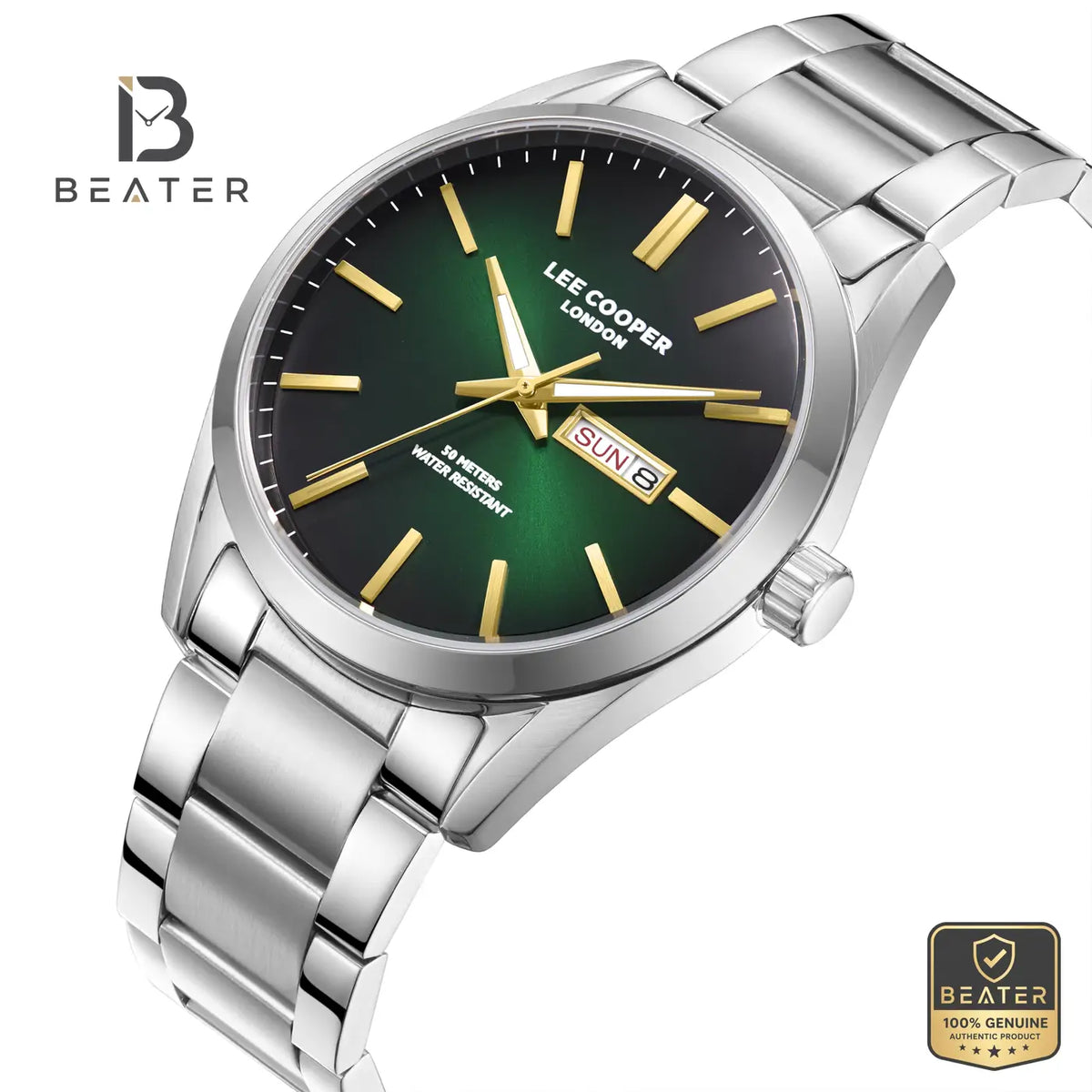 Lee Cooper LC08340.370 Men's Green To Black Metal Strap Watch - View 2 - Beater