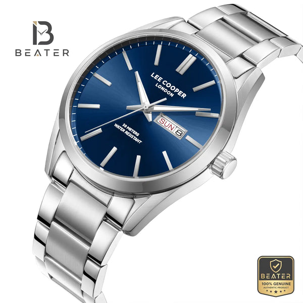 Lee Cooper LC08340.390 Men's Dark Blue Metal Bracelet Watch - View 2 - Beater