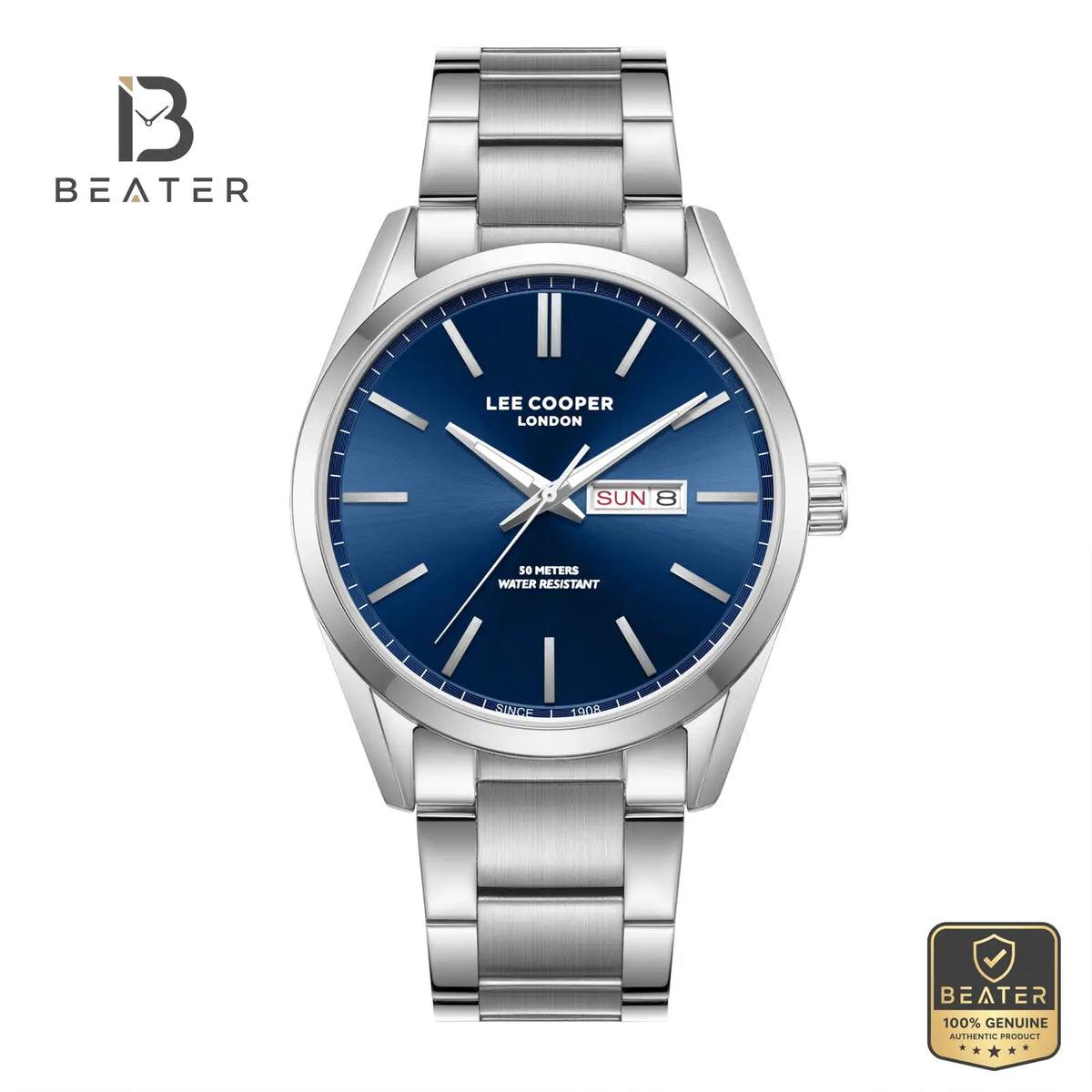 Lee Cooper LC08340.390 Men's Dark Blue Metal Bracelet Watch - Beater Main image