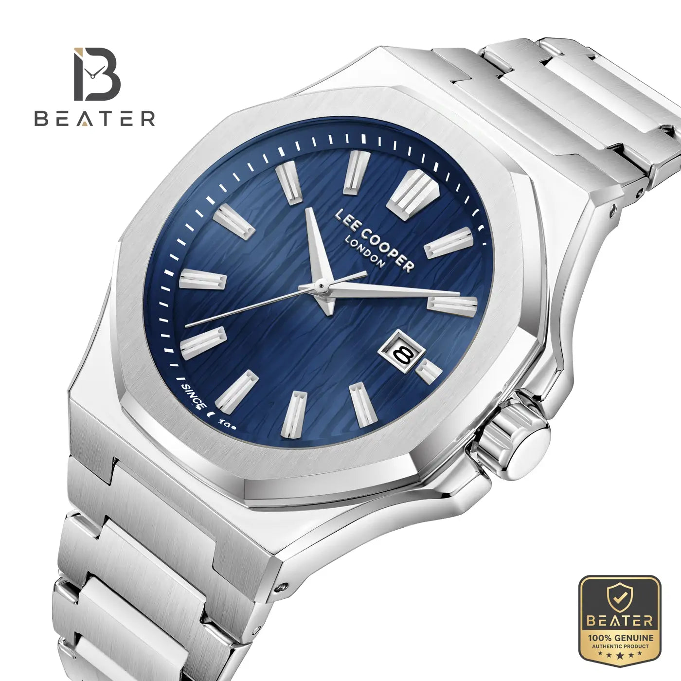 Lee Cooper LC08343.390 Men's Dark Blue Metal Strap Watch Secondary image