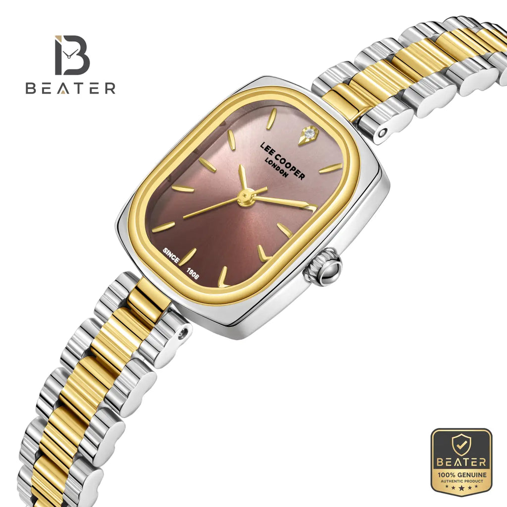 Lee Cooper LC08347.240 Women's Silver To Brown Metal Strap Watch - View 2 - Beater
