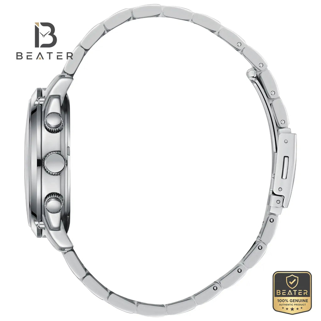 Lee Cooper LC08348.350 Men's Black Metal Strap Watch - View 3 - Beater