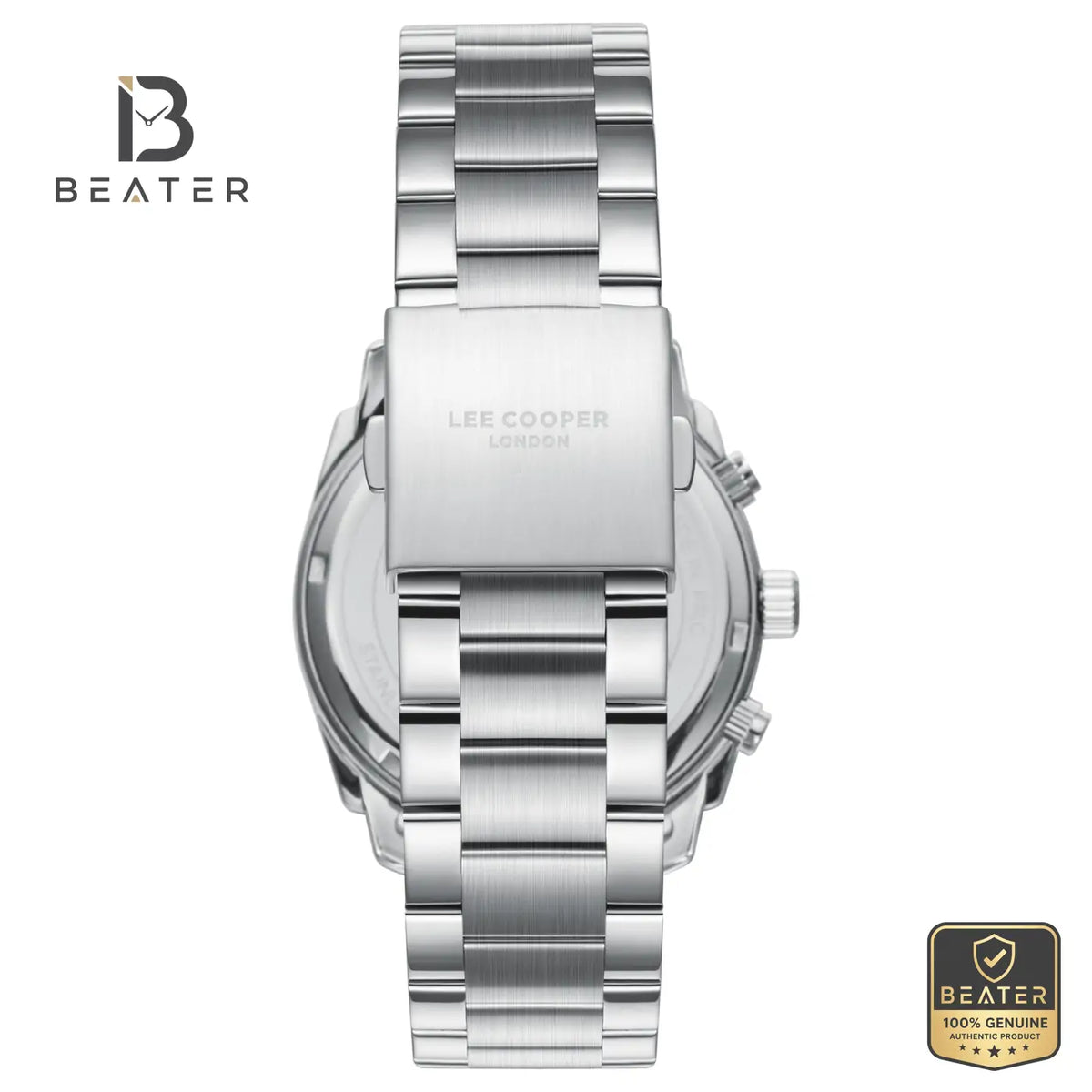 Lee Cooper LC08348.350 Men's Black Metal Strap Watch - View 4 - Beater