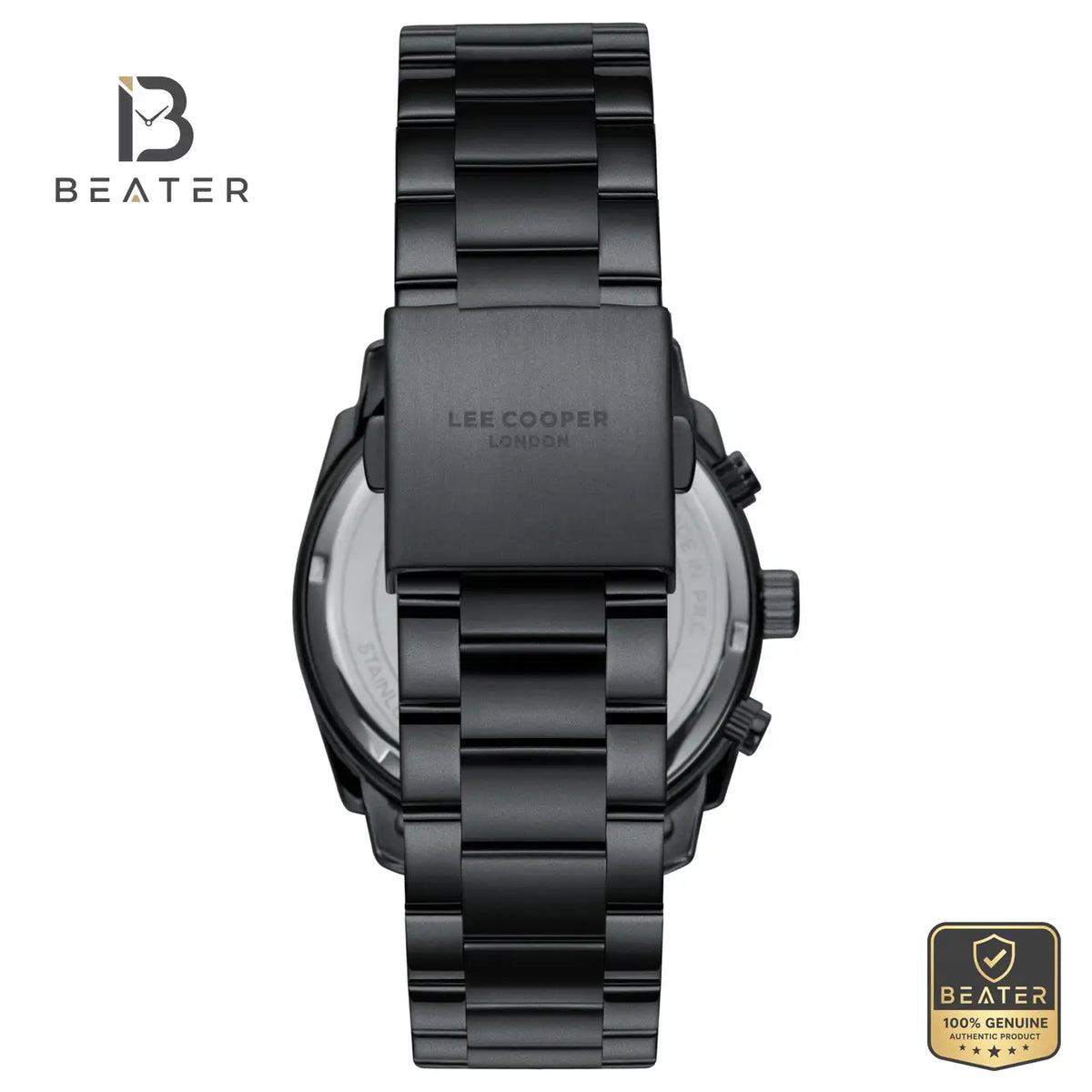 Lee Cooper LC08348.650 Men's Black Metal Bracelet Watch - View 4 - Beater
