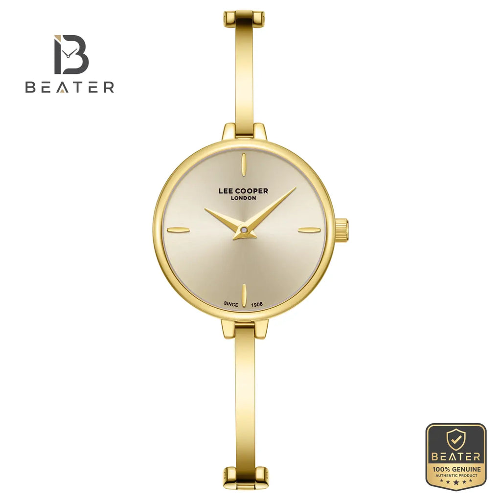 Lee Cooper LC08350.110 Women's Gold Metal Strap Watch - Beater