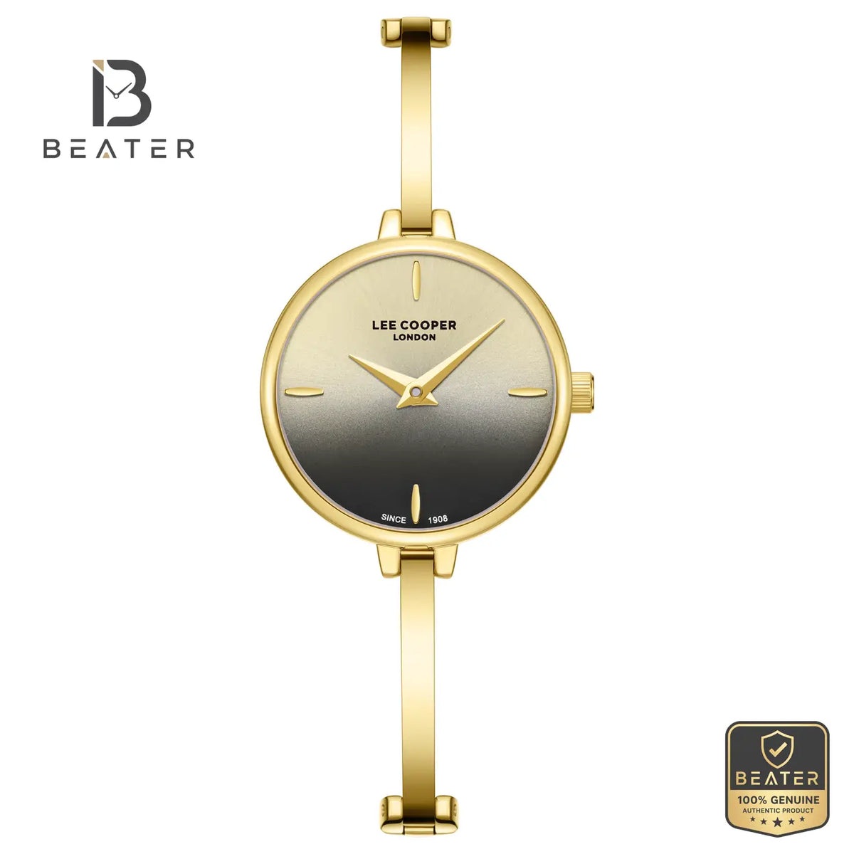 Lee Cooper LC08350.150 Women's Gold To Black Metal Strap Watch - Beater