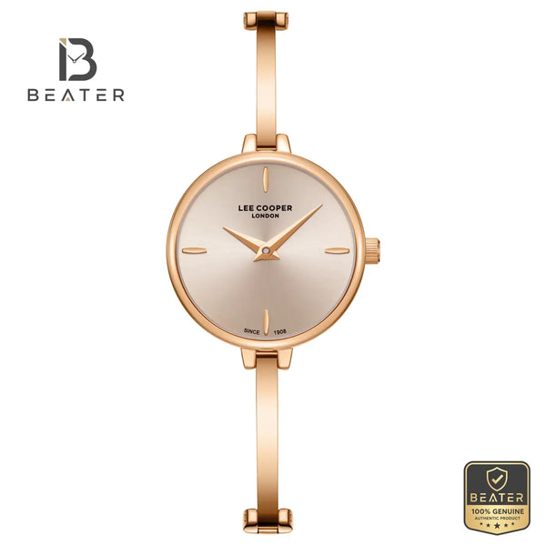 Lee Cooper LC08350.410 Women's Rose Gold Super Metal Strap Watch - Beater