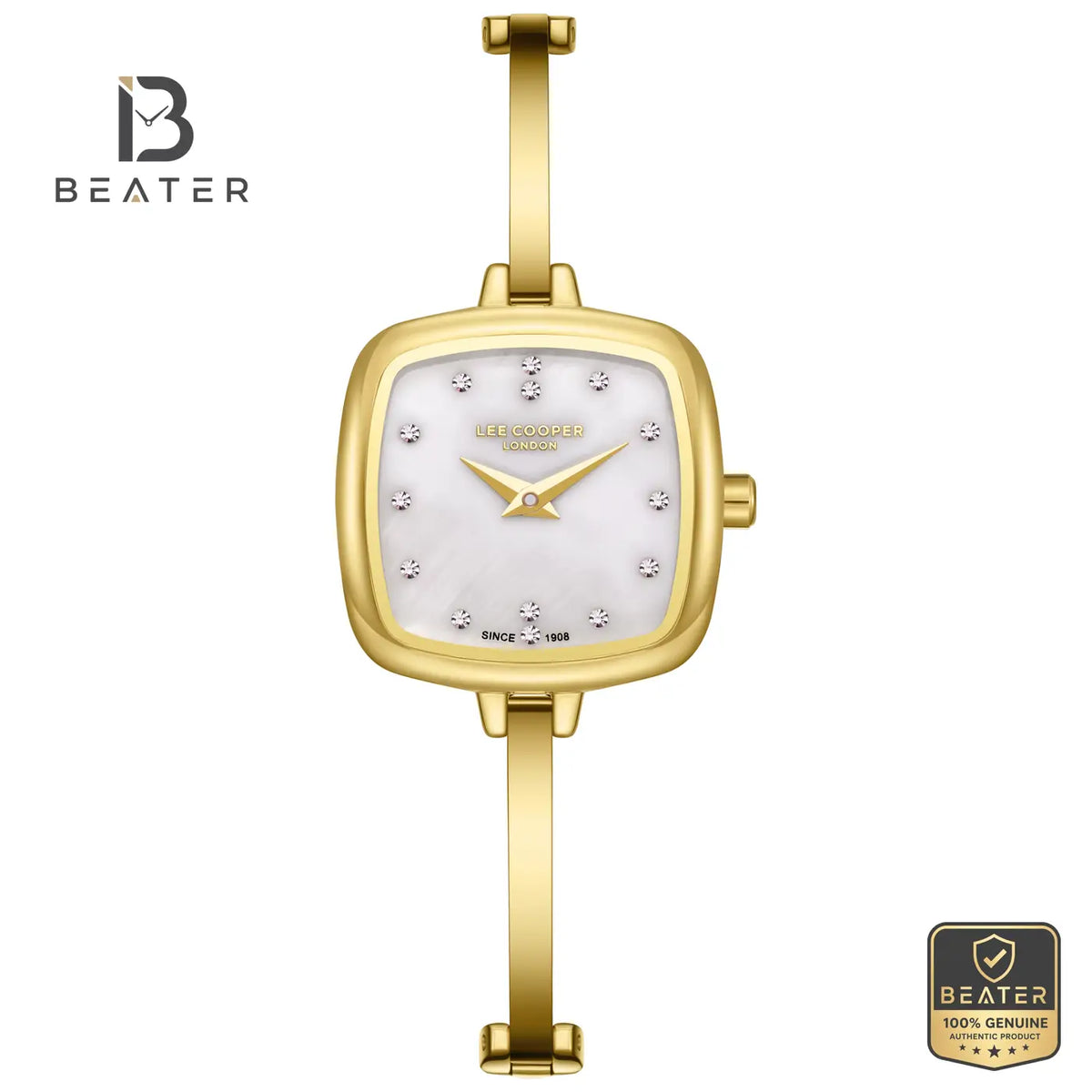 Lee Cooper LC08353.120 Women's White Mop Metal Strap Watch - Beater Main image