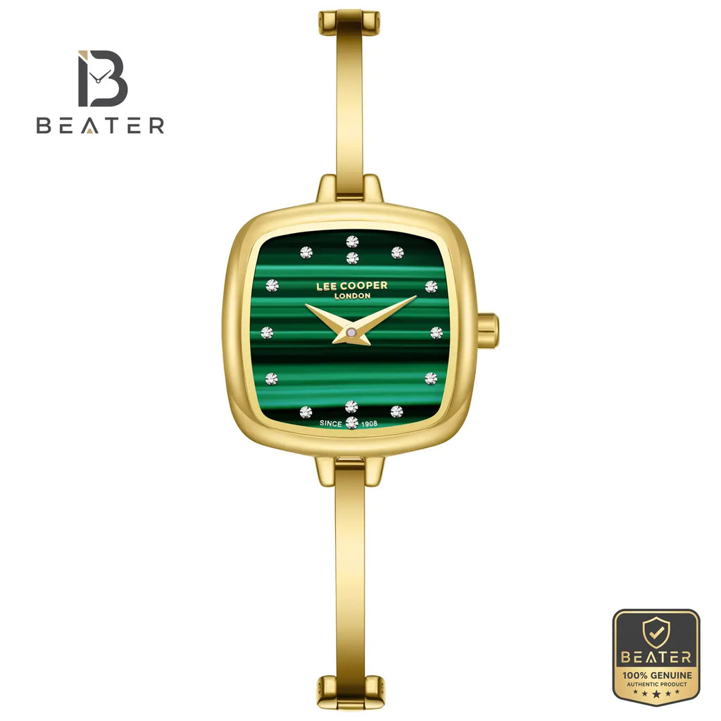 Lee Cooper LC08353.171 Women's Dark Green Malachite Metal Strap Watch - Beater