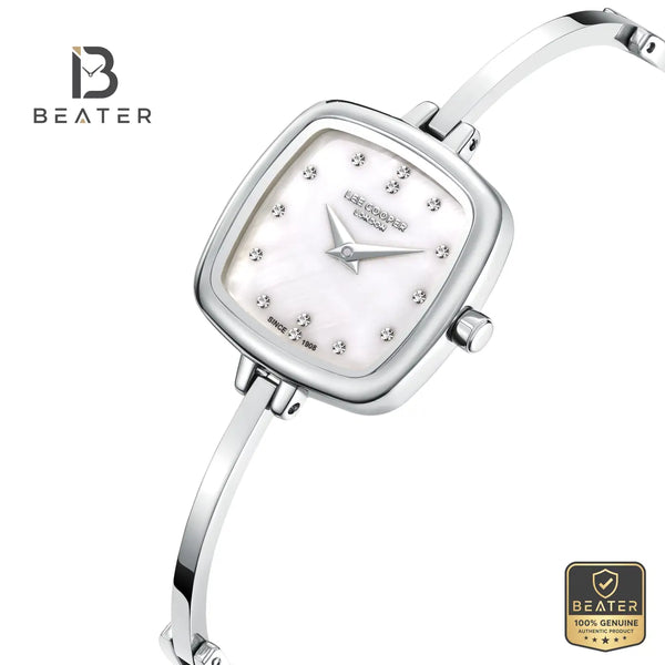 Lee Cooper LC08353.320 Women's White Mop Super Metal Strap Watch - View 2 - Beater