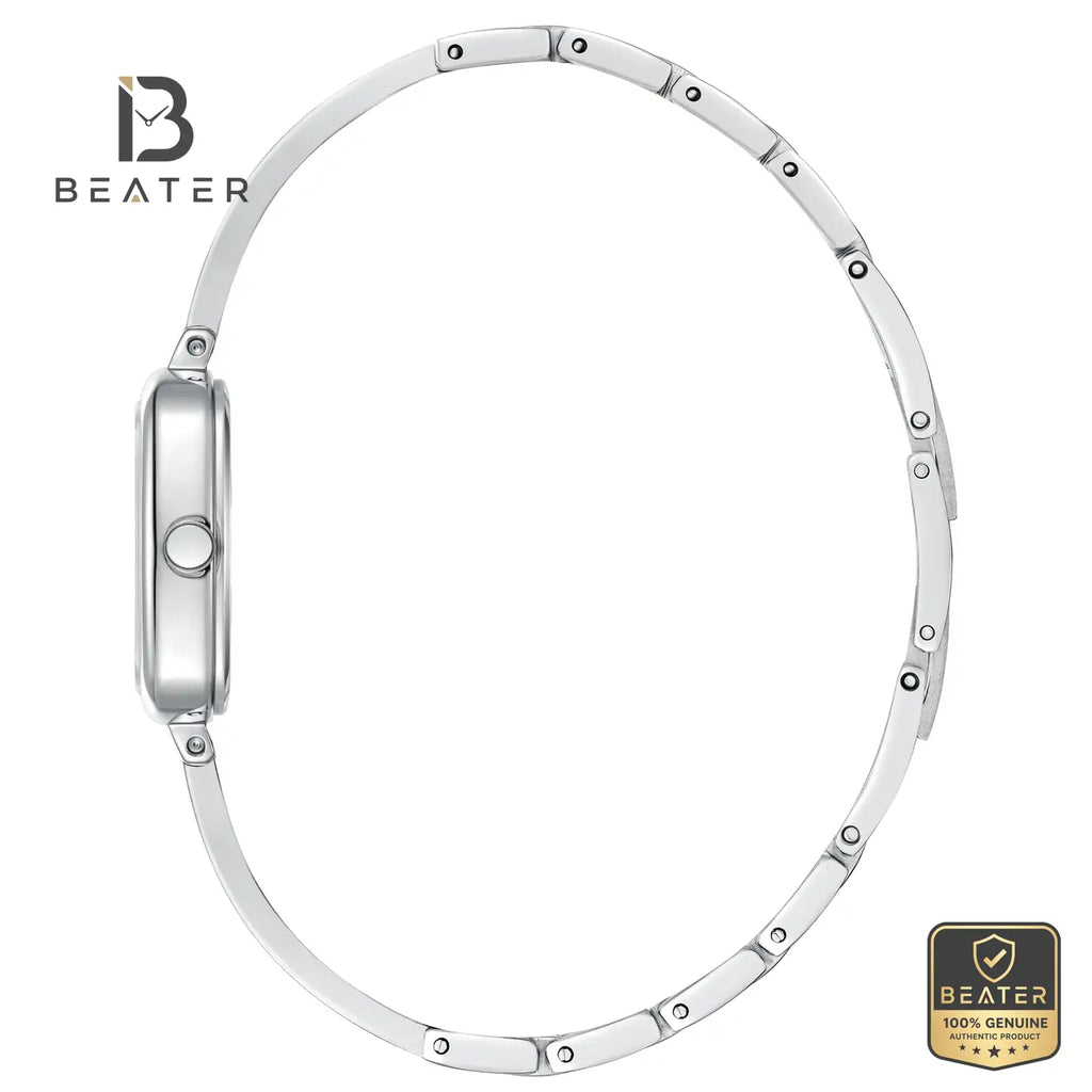 Lee Cooper LC08353.320 Women's White Mop Super Metal Strap Watch - View 3 - Beater