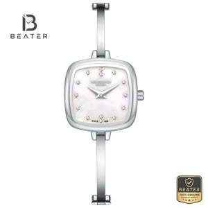 Lee Cooper LC08353.320 Women's White Mop Super Metal Strap Watch - Beater