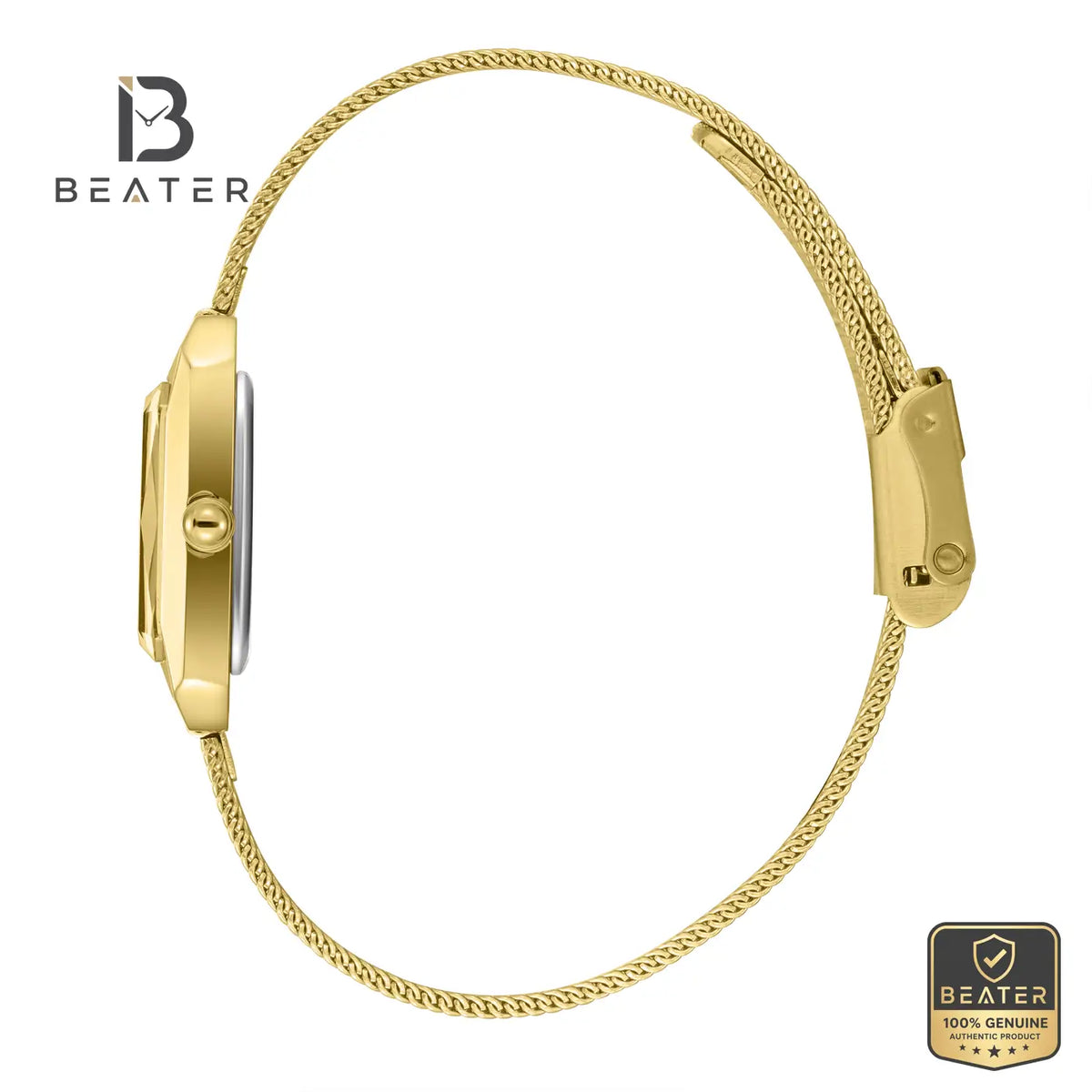 Lee Cooper LC08359.110 Women's Gold Mesh Strap Watch - View 3 - Beater