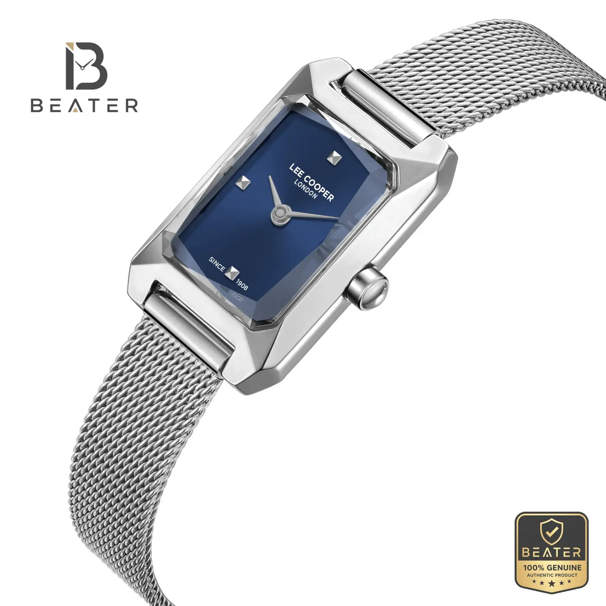 Lee Cooper LC08359.390 Women's Dark Blue Mesh Strap Watch - View 2 - Beater