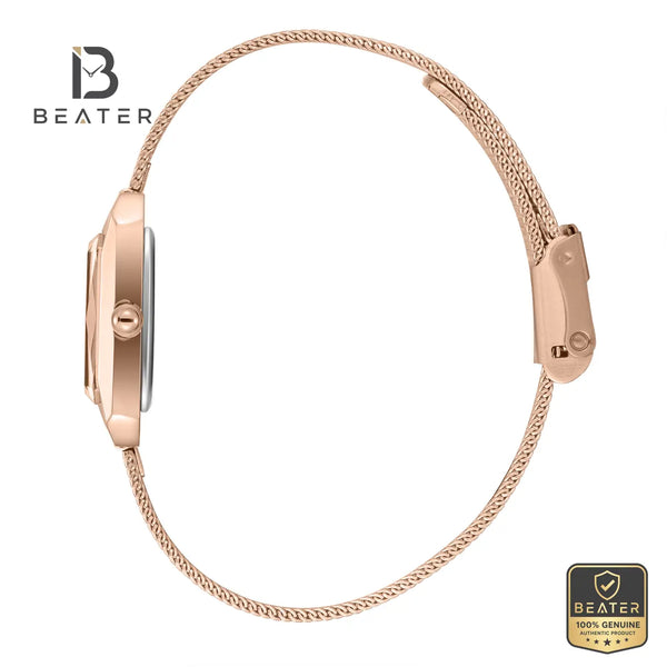 Lee Cooper LC08359.410 Women's Rose Gold Mesh Strap Watch - View 3 - Beater