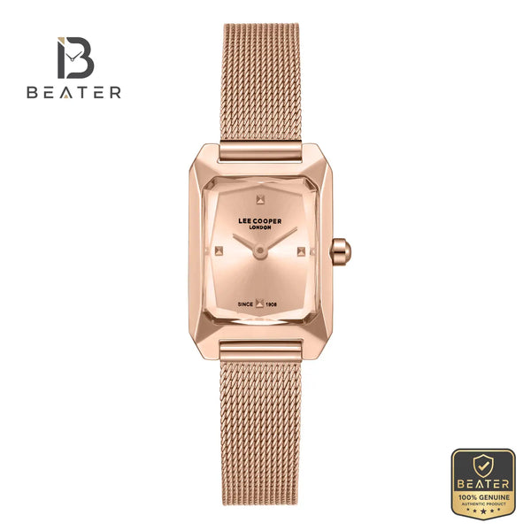 Lee Cooper LC08359.410 Women's Rose Gold Mesh Strap Watch - Beater