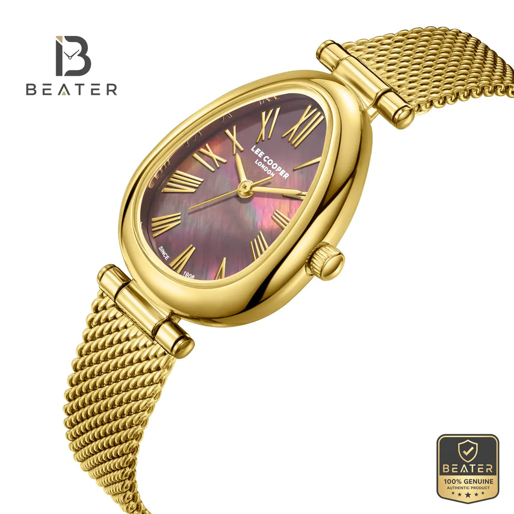 Lee Cooper LC08360.140 Women's Brown Mop Mesh Strap Watch - View 2 - Beater