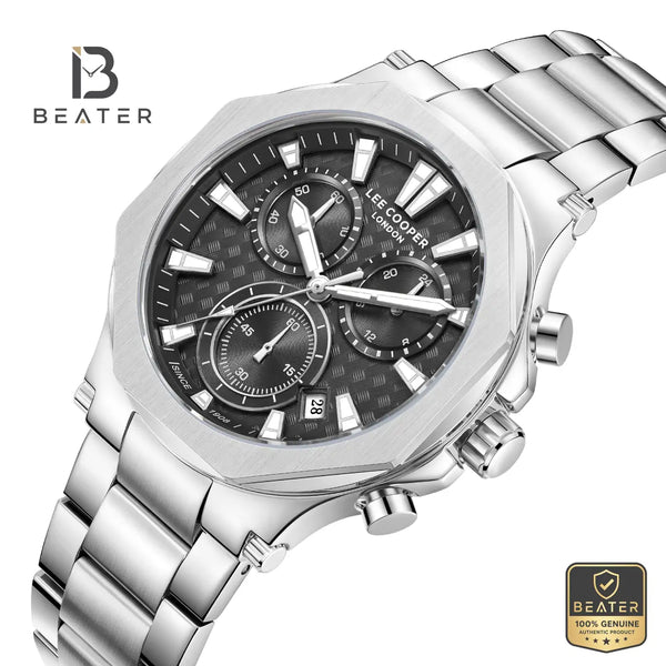 Lee Cooper LC08361.360 Men's Gun Metal Strap Watch - View 2 - Beater