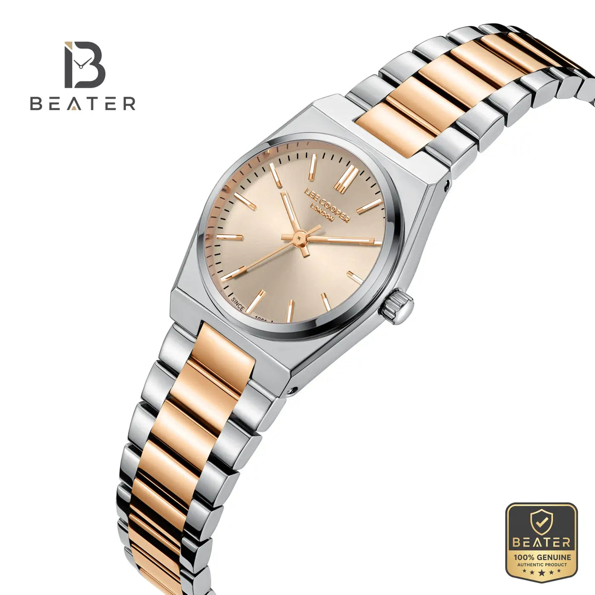 Lee Cooper LC08362.510 Women's Rose Gold Metal Strap Watch - View 2 - Beater