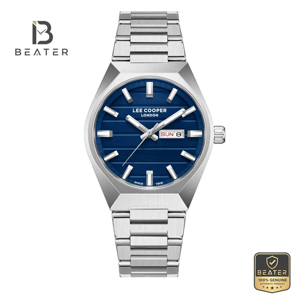 Lee Cooper LC08363.390 Men's Dark Blue Metal Strap Watch - Beater