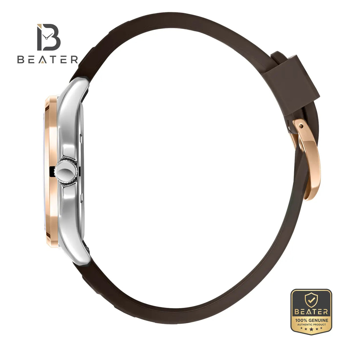 Lee Cooper LC08364.542 Men's Grey To Brown Silicone Strap Watch - View 3 - Beater