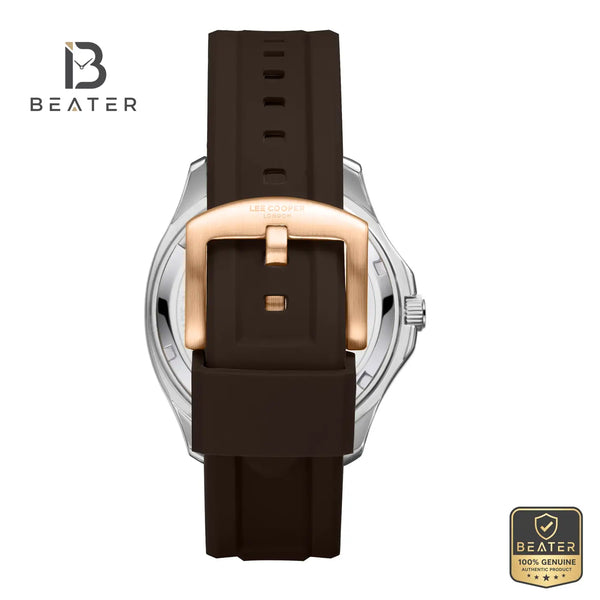 Lee Cooper LC08364.542 Men's Grey To Brown Silicone Strap Watch - View 4 - Beater