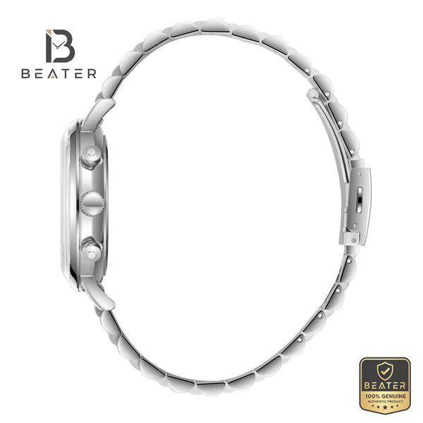 Lee Cooper LC08372.330 Men's Silver Metal Strap Watch - View 3 - Beater