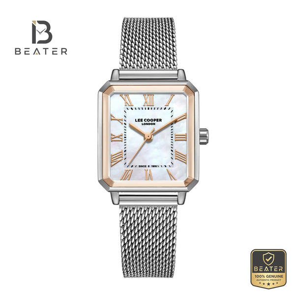 Lee Cooper LC08376.521 Women's White Mop Leather Strap Watch - Beater